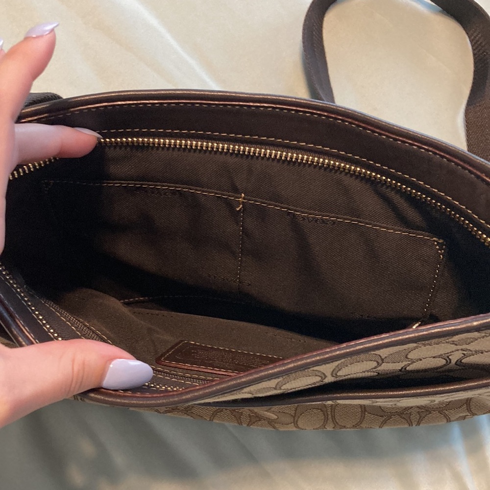 Coach Signature Print Canvas Satchel - image 4